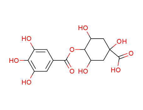 Molecular Structure of 145163-52-6 (Benzoic acid,3,4,5-trihydroxy-, 4-carboxy-2,4,6-trihydroxycyclohexyl ester, (1a,2a,4a,6b)- (9CI))