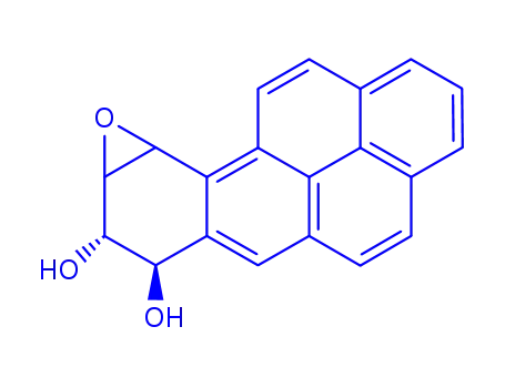 Molecular Structure of 64912-50-1 (Benzo[10,11]chryseno[3,4-b]oxirene-7,8-diol,7,8,8a,9a-tetrahydro-, (7R,8R,8aR,9aS)-rel- (9CI))