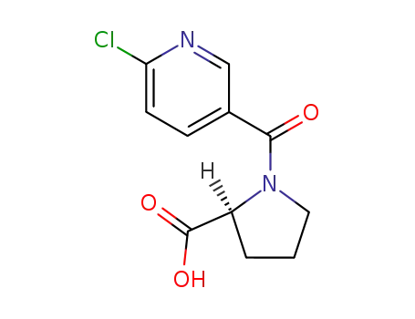 Molecular Structure of 123412-46-4 (N-(6-Chloropyridine-3-carbonyl)-L-proline)