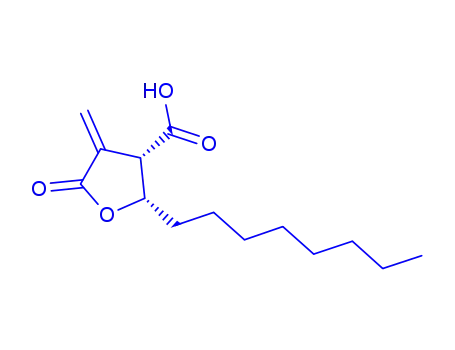 Molecular Structure of 191282-49-2 (CIS-TETRAHYDRO-3-METHYLENE-2-OXO-5-N-OCTYL-4-FURANCARBOXYLIC ACID)