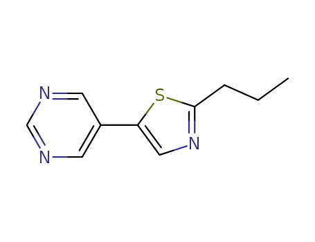 Molecular Structure of 1109226-43-8 (2-Propyl-5-(pyrimidin-5-yl)thiazole)