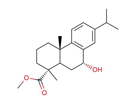 Molecular Structure of 1802-09-1 ((1R,4aS,9R)-9-Hydroxy-7-isopropyl-1,4a-dimethyl-1,2,3,4,4a,9,10,10a-octahydro-phenanthrene-1-carboxylic acid methyl ester)
