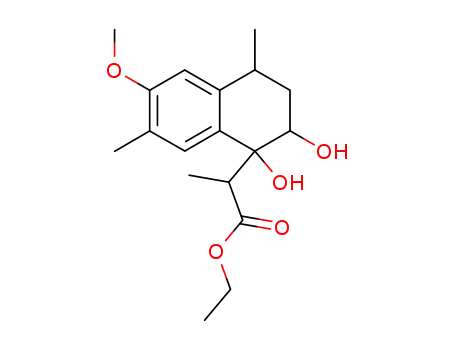 2-<(3,8-Dimethyl-2-methoxy-5,6-dihydroxy-7,8-dihydro)-5-naphthyl>propionic acid ethylester
