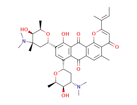 2-[(E)-but-2-en-2-yl]-10-[(2R,4S,5S,6S)-4-(dimethylamino)-5-hydroxy-4,6-dimethyloxan-2-yl]-8-[(2R,4R,5S,6R)-4-(dimethylamino)-5-hydroxy-6-methyloxan-2-yl]-11-hydroxy-5-methylnaphtho[2,3-h]chromene-4,7,12-trione