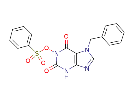 Molecular Structure of 1104-26-3 (7-benzyl-1-[(phenylsulfonyl)oxy]-3,7-dihydro-1H-purine-2,6-dione)