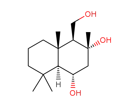 Molecular Structure of 326795-29-3 ((1S,3R,4S,4aS,8aS)-4-(Hydroxymethyl)-3,4a,8,8-tetramethyldecahydronaphthalene-1,3-diol)