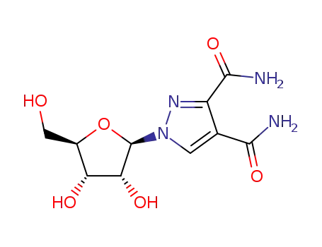 Molecular Structure of 123027-69-0 (1-ribofuranosylpyrazole-3,4-dicarboxamide)