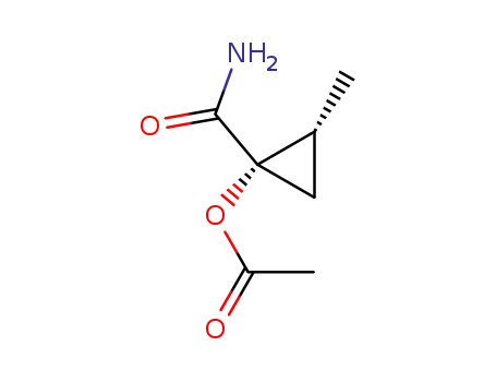 Molecular Structure of 123032-99-5 (Cyclopropanecarboxamide, 1-(acetyloxy)-2-methyl-, cis- (9CI))