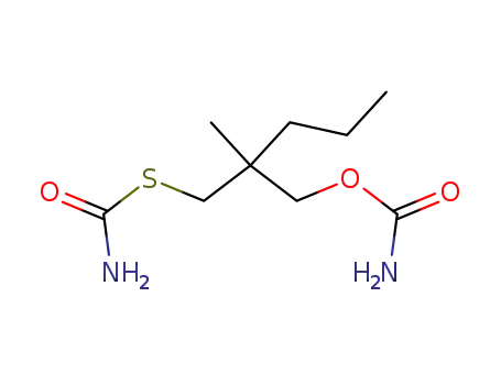Molecular Structure of 1112-92-1 (2-[(carbamoylsulfanyl)methyl]-2-methylpentyl carbamate)