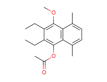 Molecular Structure of 123332-39-8 (2,3-diethyl-4-methoxy-5,8-dimethylnaphthalen-1-yl acetate)