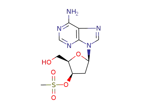 Molecular Structure of 110143-04-9 (9-(3-azido-2,3-dideoxy-beta-D-threo-pentofuranosyl)-9H-purin-6-amine)