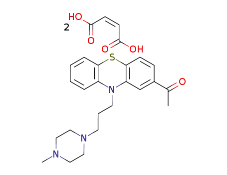 2-acetyl-10-[3-(4-methylpiperazino)propyl]phenothiazin bis-(hydrogen maleate)