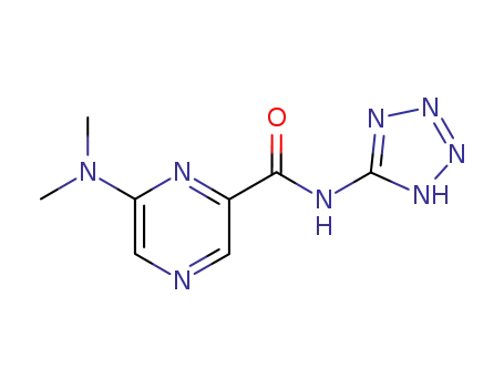 Molecular Structure of 111374-19-7 (6-(dimethylamino)-N-(1H-tetrazol-5-yl)-2-pyrazinecarboxamide)