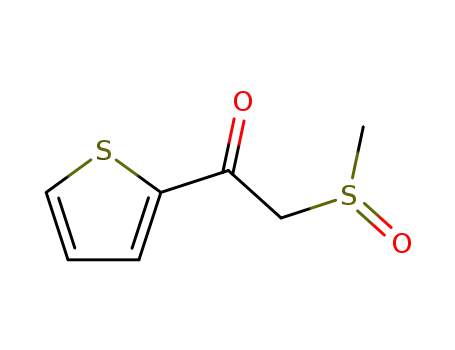 Molecular Structure of 109991-30-2 (2-(methylsulfinyl)-1-thiophen-2-ylethanone)