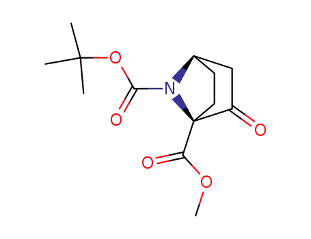 Molecular Structure of 449171-44-2 (methyl (1S,4R)-N-(tert-butoxycarbonyl)-7-azabicyclo[2.2.1]heptane-2-one-1-carboxylate)