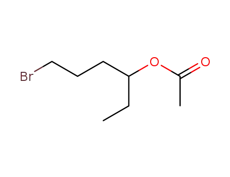 Molecular Structure of 122976-52-7 (Acetic acid 4-bromo-1-ethyl-butyl ester)