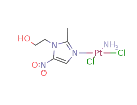 Molecular Structure of 110321-22-7 (platinum(2+) chloride - 2-(2-methyl-5-nitro-1H-imidazol-1-yl)ethanol ammoniate (1:2:1:1))