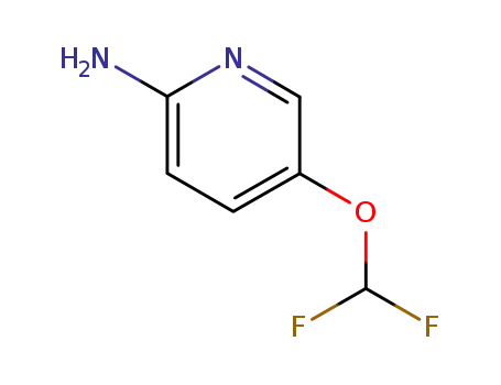 Molecular Structure of 110861-14-8 (2-PYRIDINAMINE, 5-(DIFLUOROMETHOXY)-)