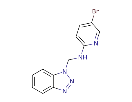 Molecular Structure of 111184-64-6 (Benzotriazol-1-ylmethyl-(5-bromo-pyridin-2-yl)-amine)
