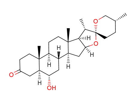 Molecular Structure of 111372-85-1 ((5alpha,6alpha,22xi,25R)-6-hydroxyspirostan-3-one)