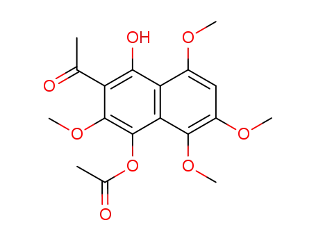 2-acetyl-4-acetoxy-3,5,6,8-tetramethoxy-1-naphthol