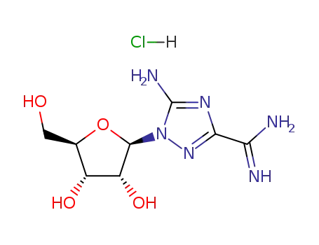 Molecular Structure of 111379-66-9 (5-amino-1-ribofuranosyl-1,2,4-triazole-3-carboxamidine)