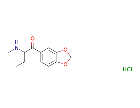 Molecular Structure of 17762-90-2 (2-Methylamino-1-(3',4'-methylenedioxyphenyl)butan-1-one hydrochloride)