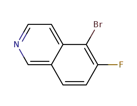 Molecular Structure of 1239463-43-4 (5-bromo-6-fluoroisoquinoline)