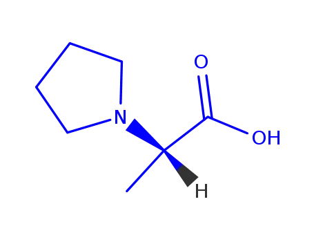 Molecular Structure of 786627-71-2 (1-Pyrrolidineaceticacid,alpha-methyl-,(alphaS)-(9CI))