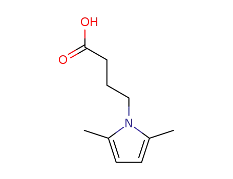 Molecular Structure of 110525-48-9 (4-(2,5-dimethyl-1H-pyrrol-1-yl)butanoic acid)