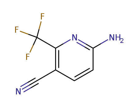 Molecular Structure of 1233243-98-5 (2-Amino-6-(trifluoromethyl)pyridine-5-carbonitrile)