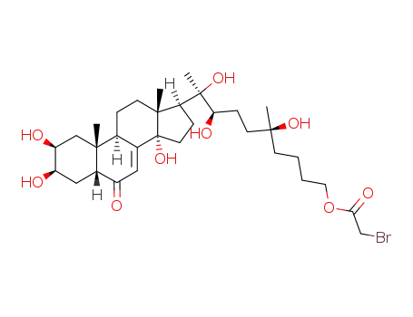 2,3,14,20,22,25-hexahydroxy-26-(3-bromoacetoxypropyl)cholest-7-en-6-one