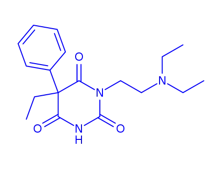 Molecular Structure of 1164-33-6 (1-diethylaminoethylphenobarbital)