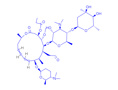 Leucomycin V,9-O-[(2R,5S,6R)-5-(dimethylamino)tetrahydro-6-methyl-2H-pyran-2-yl]-,3-propanoate