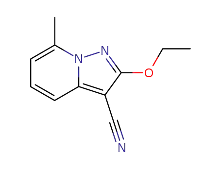 Molecular Structure of 110911-77-8 (Pyrazolo[1,5-a]pyridine-3-carbonitrile, 2-ethoxy-7-methyl- (9CI))