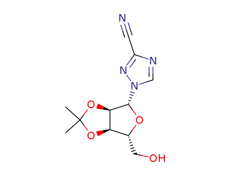 1-(2',3'-di-O-isopropylidene-β-D-ribofuranosyl)<1,2,4>triazole-3-carbonitrile