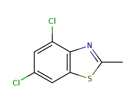 Molecular Structure of 62248-12-8 (Benzothiazole, 4,6-dichloro-2-methyl- (9CI))