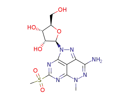 8-amino-4-(methylsulfonyl)-6-N-methyl-2-β-D-ribofuranosyl-1,2,3,5,6,7-hexaazaacenaphthylene