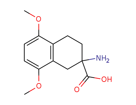 Molecular Structure of 99907-84-3 (2-Amino-1,2,3,4-tetrahydro-5,8-dimethoxy-2-naphthalenecarboxylic acid)