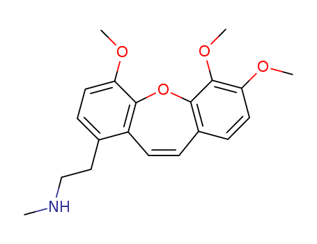 Molecular Structure of 110883-31-3 (Dibenz[b,f]oxepin-1-ethanamine,4,6,7-trimethoxy-N-methyl-)