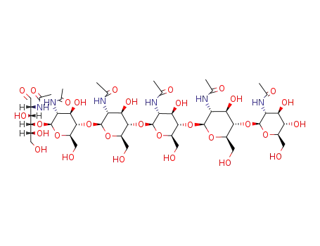 Molecular Structure of 38854-46-5 (N',N'',N''',N'''',N'''''-Hexaacetylchitohexaose)
