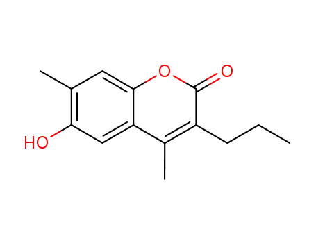 Molecular Structure of 111052-52-9 (6-hydroxy-4,7-dimethyl-3-propyl-2H-chromen-2-one)