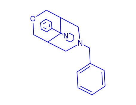 Molecular Structure of 110466-16-5 (7-benzyl-9-phenyl-9-piperidino-3-oxa-7-azabicyclo(3.3.1)nonane)