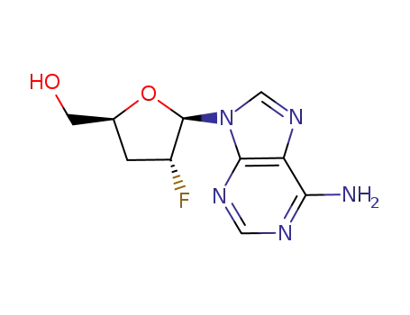Molecular Structure of 110143-05-0 (2'-fluoro-2',3'-dideoxyadenosine)