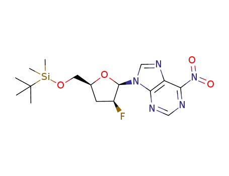 9-[(2R,3S,5S)-5-(tert-Butyl-dimethyl-silanyloxymethyl)-3-fluoro-tetrahydro-furan-2-yl]-6-nitro-9H-purine