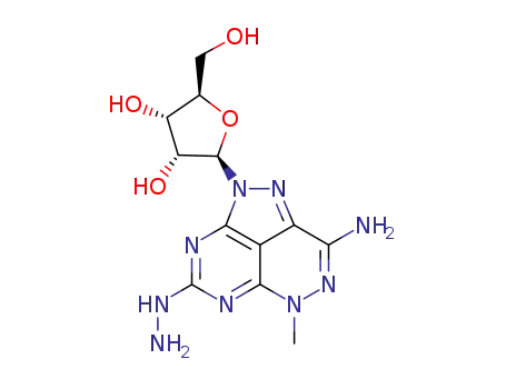 8-amino-4-hydrazino-6-N-methyl-2-β-D-ribofuranosyl-1,2,3,5,6,7-hexaazaacenaphthylene