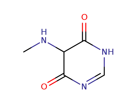 Molecular Structure of 111129-63-6 (4,6(1H,5H)-Pyrimidinedione, 5-(methylamino)- (9CI))