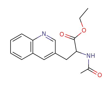 Molecular Structure of 135101-17-6 (N-acetyl-β-(3-quinolyl)-D,L alanine ethyl ester)