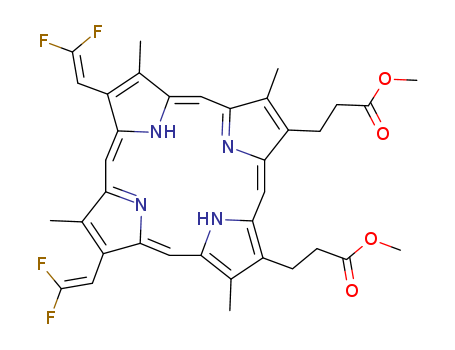 21H,23H-Porphine-2,18-dipropanoicacid, 7,12-bis(2,2-difluoroethenyl)-3,8,13,17-tetramethyl-, dimethyl ester(9CI)