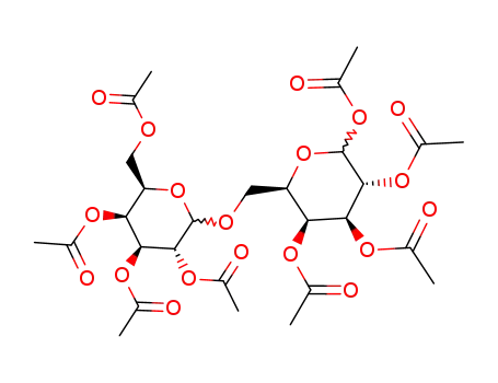 Molecular Structure of 49587-35-1 (1,2,3,4-tetra-O-acetyl-6-O-(2,3,4,6-tetra-O-acetylhexopyranosyl)hexopyranose)